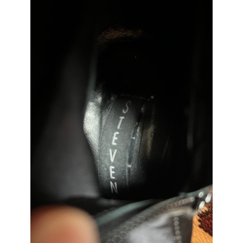 Steven by Steve Madden Black Satin Pointed‎ Toe Cone Heel Sock Boots Italy 39 - Picture 6 of 7